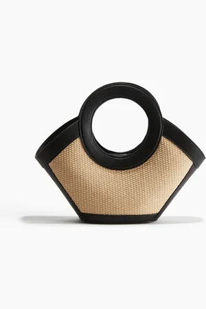 H&M H&M - Coated-detail straw handbag