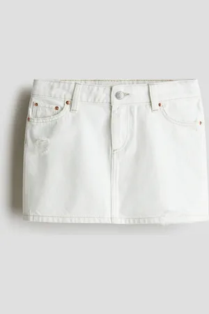 H&M H&M - Worn-out-detail denim skirt