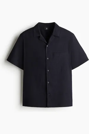 H&M H&M - Regular Fit Short-sleeved linen-blend shirt