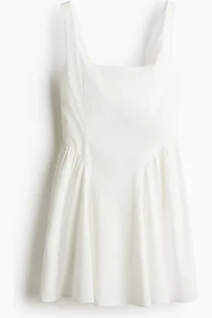 H&M H&M - Open-back cotton poplin dress