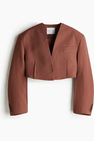 H&M H&M - Cropped linen-blend blazer