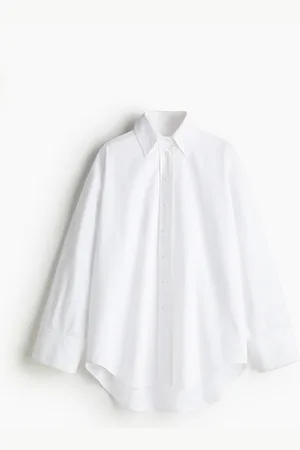 H&M H&M - Stitching-detail cotton shirt