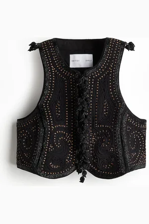 H&M H&M - Embroidered canvas waistcoat