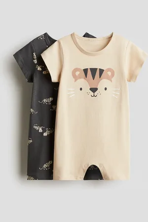 H&M H&M - 2-pack cotton jersey sleepsuits