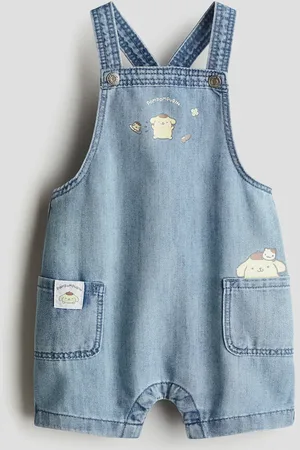 H&M H&M - Printed denim dungaree shorts
