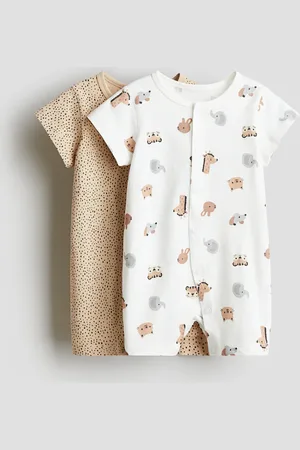 H&M H&M - 2-pack cotton jersey sleepsuits