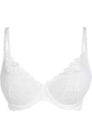 M&S Womens Flexifit™ Lace Wired Push-Up Bra A-E - 32B - White