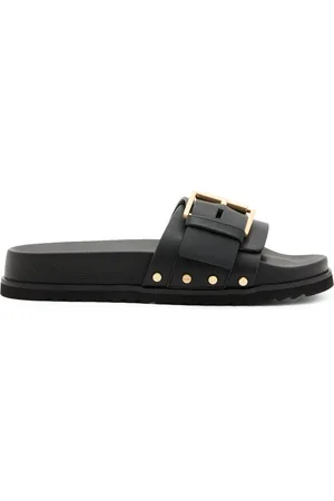 AllSaints Leather Ellie Stud Slides