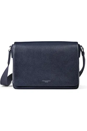 ASPINAL OF LONDON Leather Reporter Messenger Bag