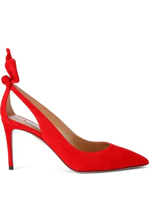 Aquazzura Suede Bow Tie Pumps 85