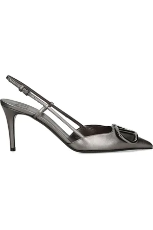 VALENTINO GARAVANI Leather VLogo Slingback Pumps 80