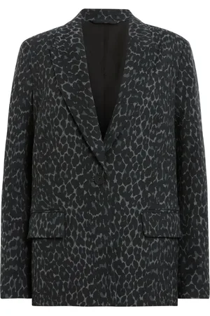 AllSaints Leopard Print Aurora Blazer