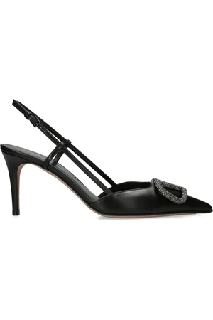 VALENTINO GARAVANI Leather Logo Slingback Court Shoes 80