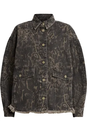 AllSaints Denim Leopard Hettie Overshirt