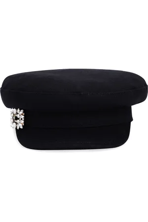 Roger Vivier Embellished Buckle Baker Boy Cap