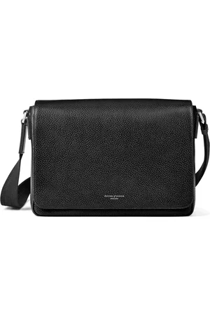 ASPINAL OF LONDON Leather Reporter Messenger Bag