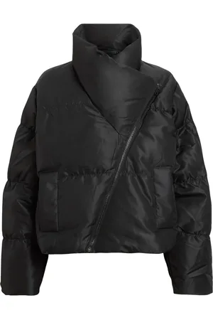 AllSaints Asymmetric Nickol Cropped Puffer Jacket