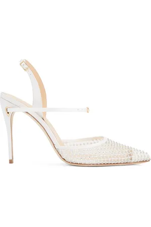 Jennifer Chamandi Crystal-Embellished Vittoria Slingback Pumps 105