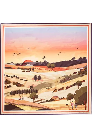 ASPINAL OF LONDON Silk Printed Scarf