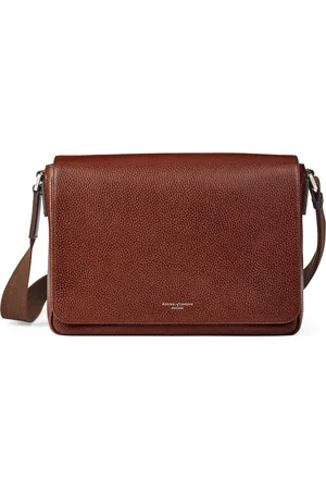 ASPINAL OF LONDON Leather Reporter Messenger Bag