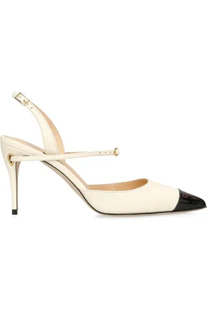 Jennifer Chamandi Leather Vittorio Slingback Pumps 85