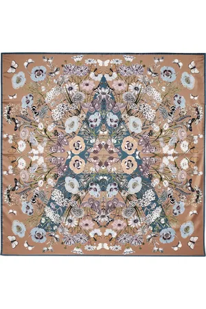 ASPINAL OF LONDON Silk Printed Square Scarf