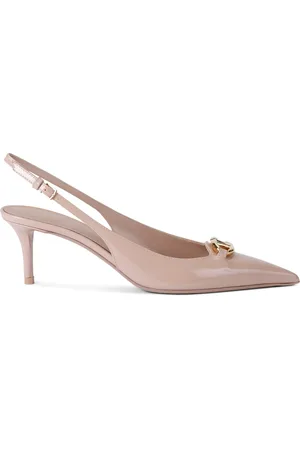 VALENTINO GARAVANI Leather VLogo Moon Slingback Pumps 60