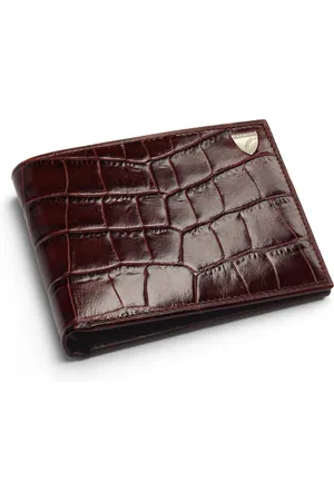 ASPINAL OF LONDON Croc-Embossed Leather Bifold Wallet