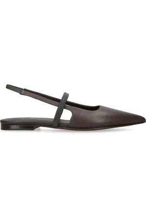 Brunello Cucinelli Suede SlingBack Flats