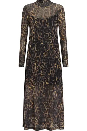 AllSaints Leopard Hanna Midi Dress