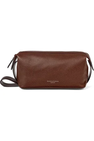 ASPINAL OF LONDON Leather Reporter Wash Bag