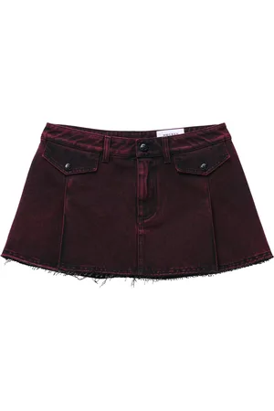 Alexander McQueen Overdyed Denim Mini Skirt