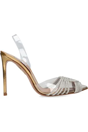 Aquazzura Plexi Gatsby Slingback Heels 105