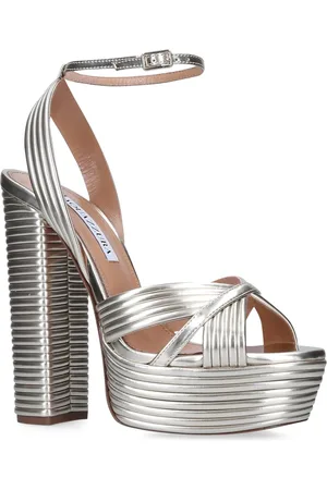 Aquazzura Metallic Sundance Platform Sandals 140