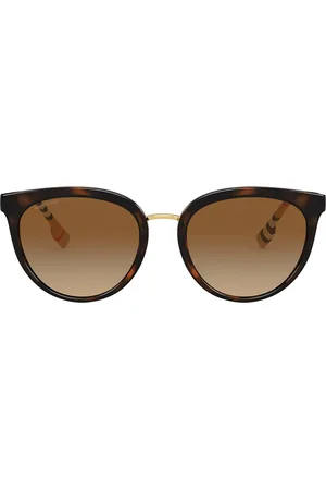 Burberry Tortoiseshell Round Sunglasses