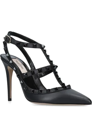 VALENTINO GARAVANI Leather Rockstud Heels 100