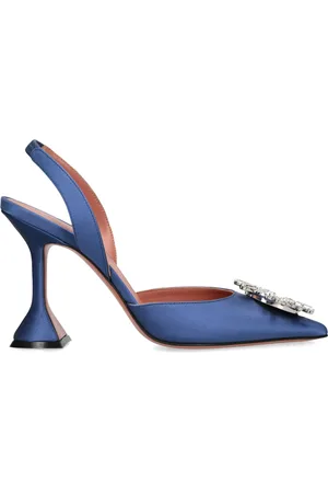Amina Muaddi Satin Begum Slingback Pumps 95