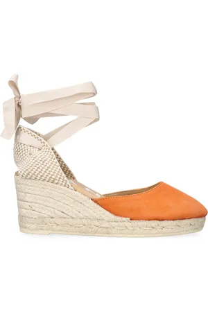 MANEBI Suede Hamptons Wedge Espadrilles 80