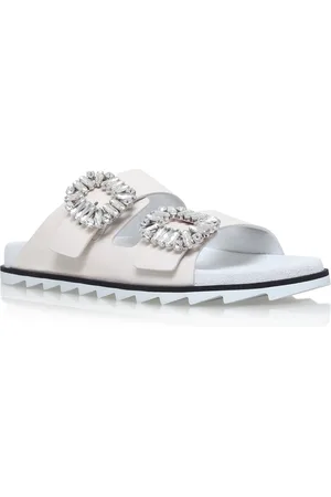 Roger Vivier Leather Slidy Viv Buckle Slides