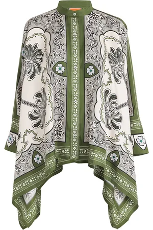 La DoubleJ Silk Foulard Cape Shirt