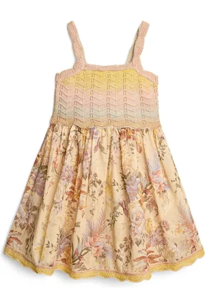 ZIMMERMANN Cotton-Blend Tallow Knitted Dress