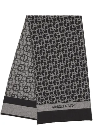 Giorgio Armani Wool Monogram Jacquard Scarf