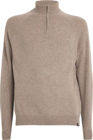 DEREK ROSE Cashmere Quarter-Zip Finley Sweatshirt
