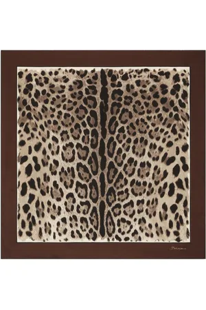 Dolce & Gabbana Silk Leopard Print Scarf
