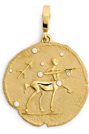 Azlee Large Yellow Zodiac Sagittarius Coin Charm