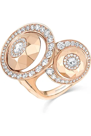 David Morris Rose Gold and Diamond Rose Cut Forever Ring