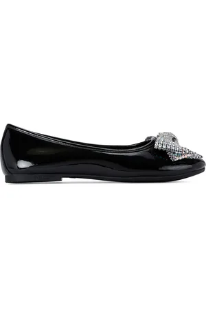 Kurt Geiger Patent Leather Mini Eagle Bow Ballet Flats