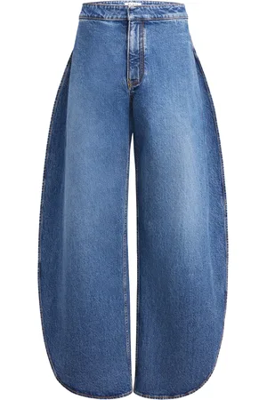 Alaïa Side-Slit Round-Leg Jeans