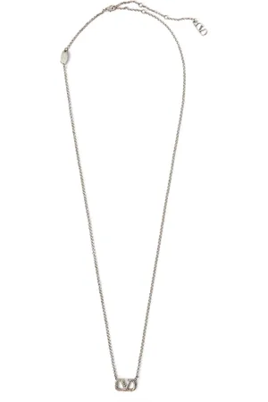 VALENTINO GARAVANI Crystal-Embellished VLogo Necklace