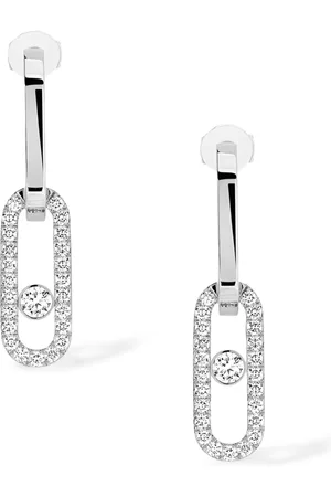 MESSIKA White Gold and Diamond Move Link Earrings